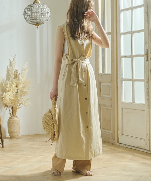 Ambre Neige（アンブルネージュ）の「3WAYノースリーブワンピース／【WEB/EC限定商品】（ワンピース・レディース・アイボリー/ライトブラウン/マスタード・FREE）」の5枚目の写真