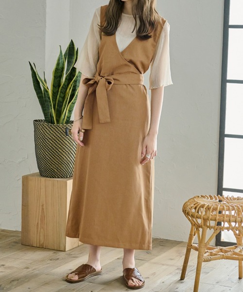 Ambre Neige（アンブルネージュ）の「3WAYノースリーブワンピース／【WEB/EC限定商品】（ワンピース・レディース・アイボリー/ライトブラウン/マスタード・FREE）」の7枚目の写真