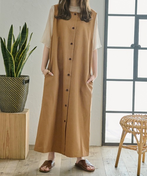 Ambre Neige（アンブルネージュ）の「3WAYノースリーブワンピース／【WEB/EC限定商品】（ワンピース・レディース・アイボリー/ライトブラウン/マスタード・FREE）」の6枚目の写真