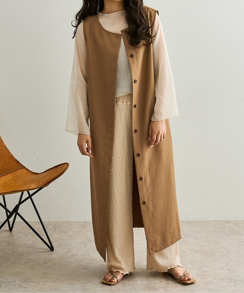 Ambre Neige（アンブルネージュ）の「3WAYノースリーブワンピース／【WEB/EC限定商品】（ワンピース・レディース・アイボリー/ライトブラウン/マスタード・FREE）」の9枚目の写真