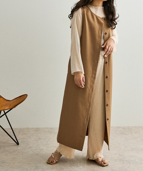 Ambre Neige（アンブルネージュ）の「3WAYノースリーブワンピース／【WEB/EC限定商品】（ワンピース・レディース・アイボリー/ライトブラウン/マスタード・FREE）」の10枚目の写真