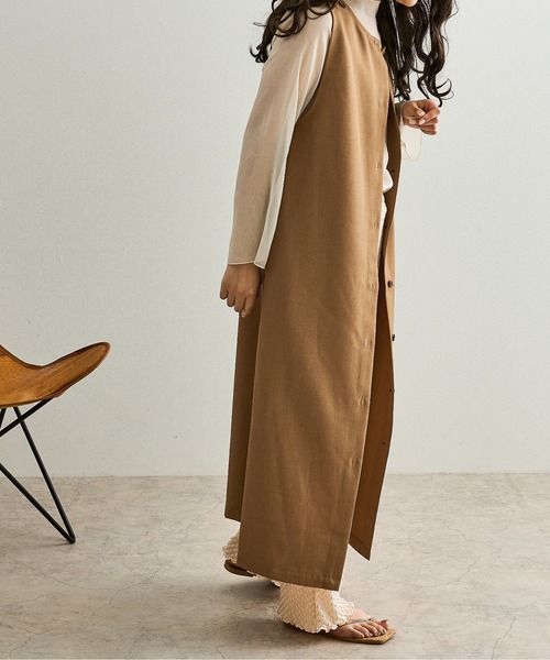 Ambre Neige（アンブルネージュ）の「3WAYノースリーブワンピース／【WEB/EC限定商品】（ワンピース・レディース・アイボリー/ライトブラウン/マスタード・FREE）」の11枚目の写真