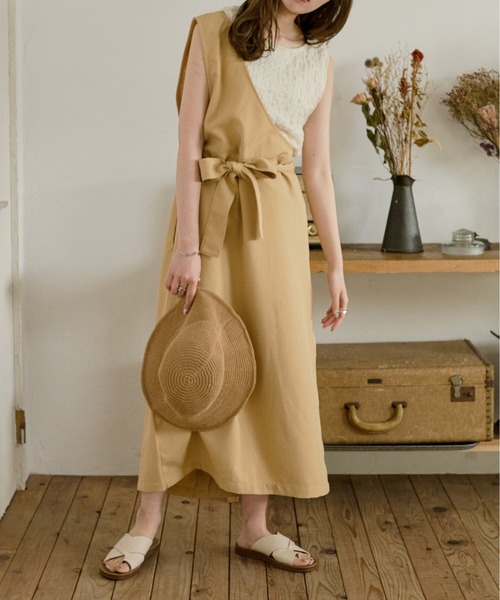Ambre Neige（アンブルネージュ）の「3WAYノースリーブワンピース／【WEB/EC限定商品】（ワンピース・レディース・アイボリー/ライトブラウン/マスタード・FREE）」の20枚目の写真