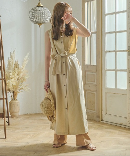 Ambre Neige（アンブルネージュ）の「3WAYノースリーブワンピース／【WEB/EC限定商品】（ワンピース・レディース・アイボリー/ライトブラウン/マスタード・FREE）」の18枚目の写真