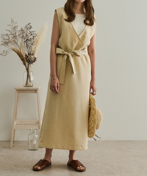 Ambre Neige（アンブルネージュ）の「3WAYノースリーブワンピース／【WEB/EC限定商品】（ワンピース・レディース・アイボリー/ライトブラウン/マスタード・FREE）」の16枚目の写真