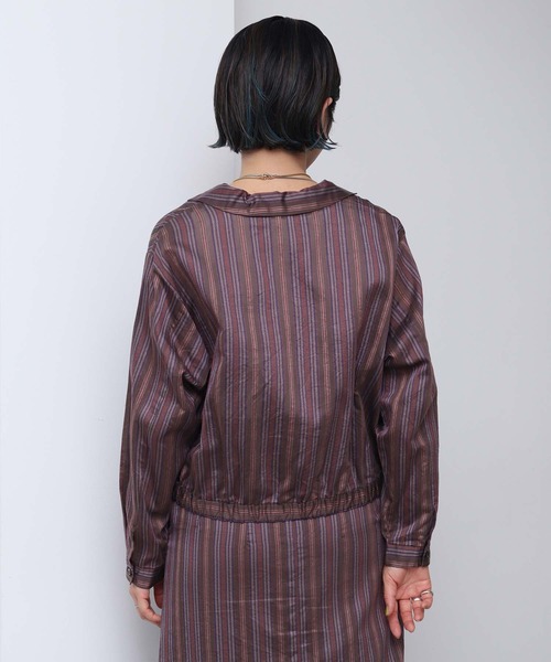 nitca（ニトカ）の「.._●マルチストライプ 開襟ブラウス（シャツ/ブラウス・レディース・ベージュ/ブラウン・FREE）」の17枚目の写真