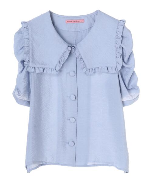 Maison de FLEUR（メゾンドフルール）の「ビッグカラーブラウス（シャツ/ブラウス・レディース・ピンク/ブルー/クリーム・S/M）」の12枚目の写真