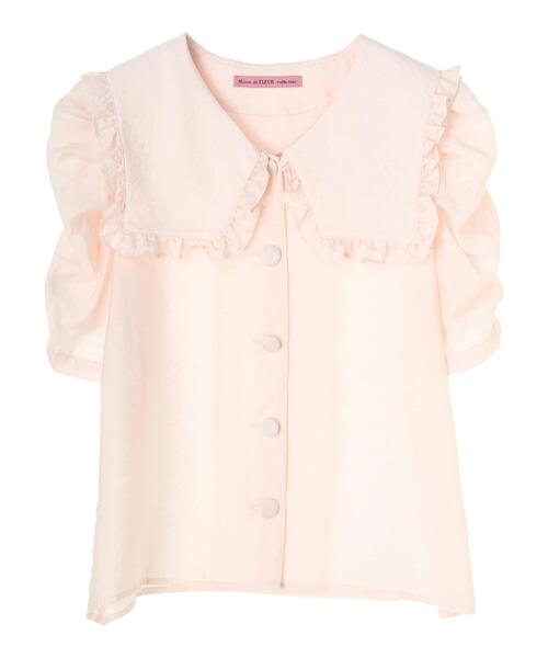 Maison de FLEUR（メゾンドフルール）の「ビッグカラーブラウス（シャツ/ブラウス・レディース・ピンク/ブルー/クリーム・S/M）」の13枚目の写真