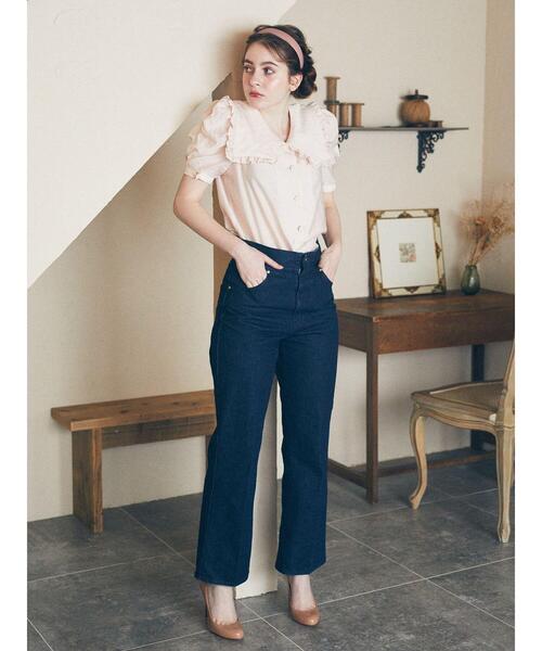 Maison de FLEUR（メゾンドフルール）の「ビッグカラーブラウス（シャツ/ブラウス・レディース・ピンク/ブルー/クリーム・S/M）」の16枚目の写真