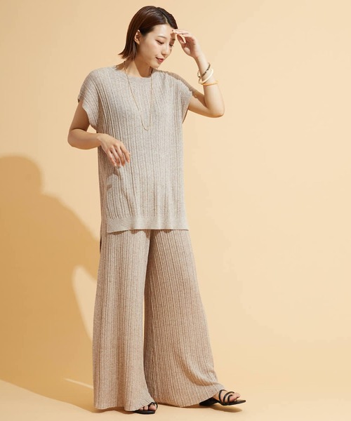 FLEUR DE KALINA（フレールドゥカリーナ）の「【FLEUR DE KALINA/ﾌﾚｰﾙ ﾄﾞｩ ｶﾘｰﾅ】 肩ｽﾘｯﾄﾌﾚﾝﾁｽﾘｰﾌﾞTOPS（ニット/セーター・レディース・ブラック/ベージュ/イエロー・FREE）」の17枚目の写真