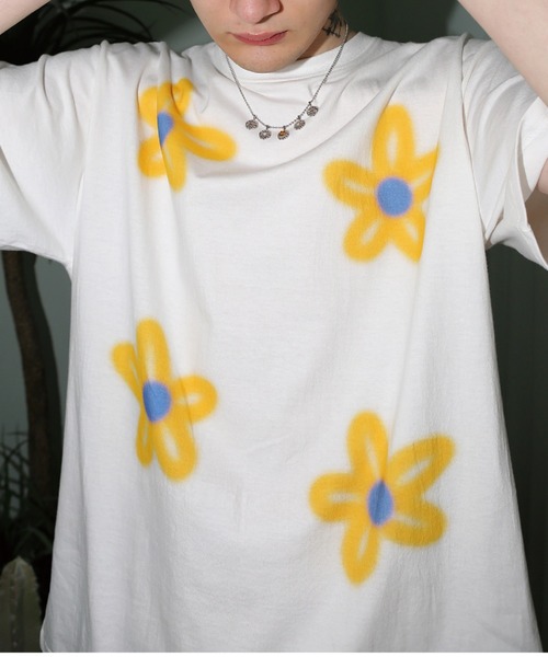 MISTERCHILD（ミスターチャイルド）の「【MISTERCHILD】FLOWER SIGN T SHIRTS（Tシャツ/カットソー・メンズ・ブラック/ホワイト・L/M）」の5枚目の写真