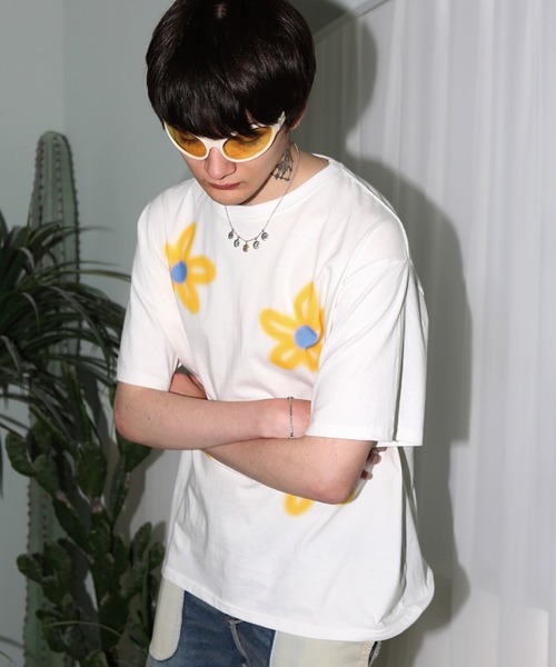 MISTERCHILD（ミスターチャイルド）の「【MISTERCHILD】FLOWER SIGN T SHIRTS（Tシャツ/カットソー・メンズ・ブラック/ホワイト・L/M）」の6枚目の写真