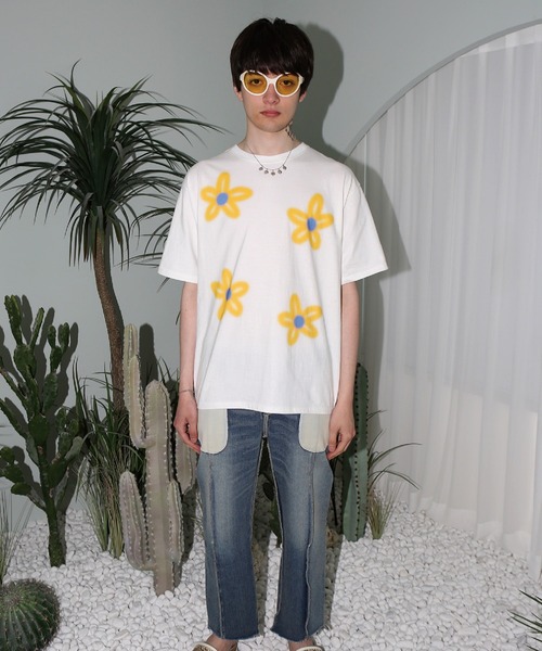 MISTERCHILD（ミスターチャイルド）の「【MISTERCHILD】FLOWER SIGN T SHIRTS（Tシャツ/カットソー・メンズ・ブラック/ホワイト・L/M）」の7枚目の写真