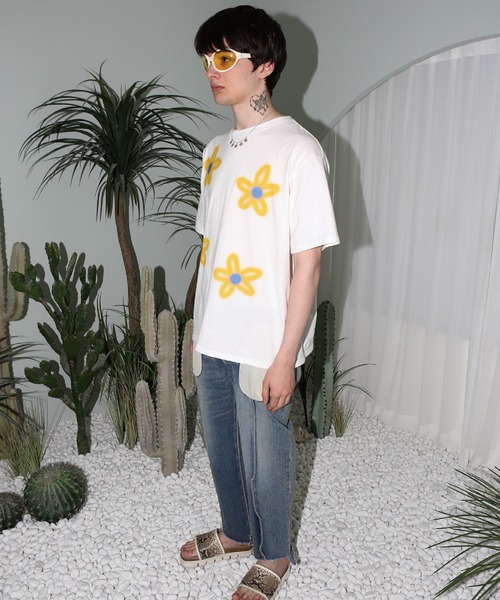 MISTERCHILD（ミスターチャイルド）の「【MISTERCHILD】FLOWER SIGN T SHIRTS（Tシャツ/カットソー・メンズ・ブラック/ホワイト・L/M）」の8枚目の写真