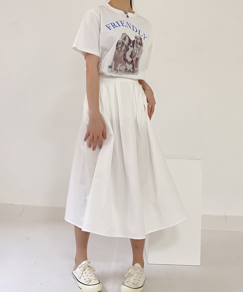 fd style（エフディ スタイル）の「[FD]Aラインスカート（スカート・レディース・ホワイト/ブラック・FREE）」の9枚目の写真