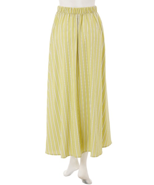 fifth(フィフス)の「ストライプフレアスカート(スカート・レディース・ブラック/イエロー/ブルー・MEDIUM)」の8枚目の写真