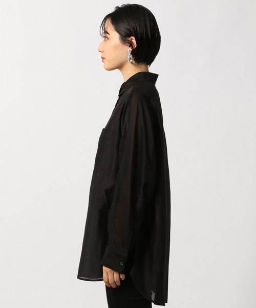 PAGEBOY（ページボーイ）の「シアーローンチュニックシャツ（シャツ/ブラウス・レディース・ブラック/ブルー/アイボリー/ブラウン系その他/グレイッシュベージュ・FREE）」の21枚目の写真