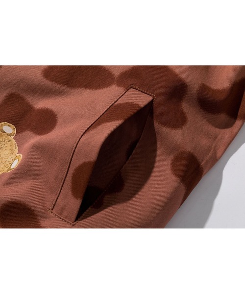 HOOK（フック）の「【HOOK】「クモ＆クマ」総柄スタジャンブルゾン（スタジャン・メンズ・ブラック/カーキ/ブルー/ブラック系その他/オレンジ・L/XL/M）」の7枚目の写真