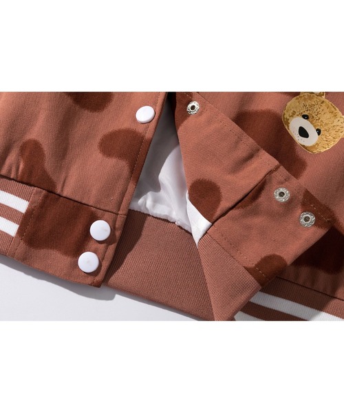 HOOK（フック）の「【HOOK】「クモ＆クマ」総柄スタジャンブルゾン（スタジャン・メンズ・ブラック/カーキ/ブルー/ブラック系その他/オレンジ・L/XL/M）」の10枚目の写真