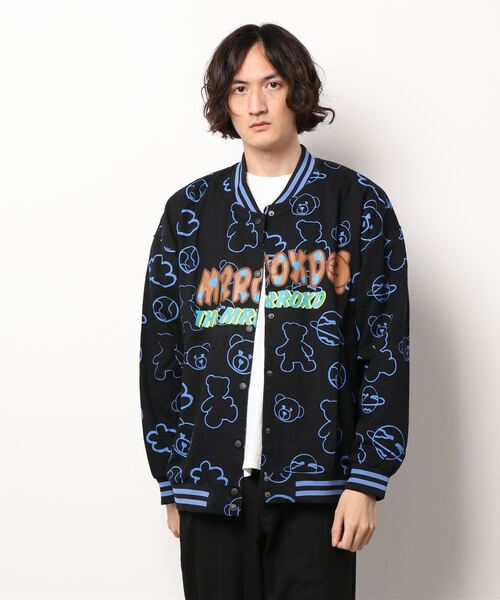 HOOK（フック）の「【HOOK】「クモ＆クマ」総柄スタジャンブルゾン（スタジャン・メンズ・ブラック/カーキ/ブルー/ブラック系その他/オレンジ・L/XL/M）」の17枚目の写真