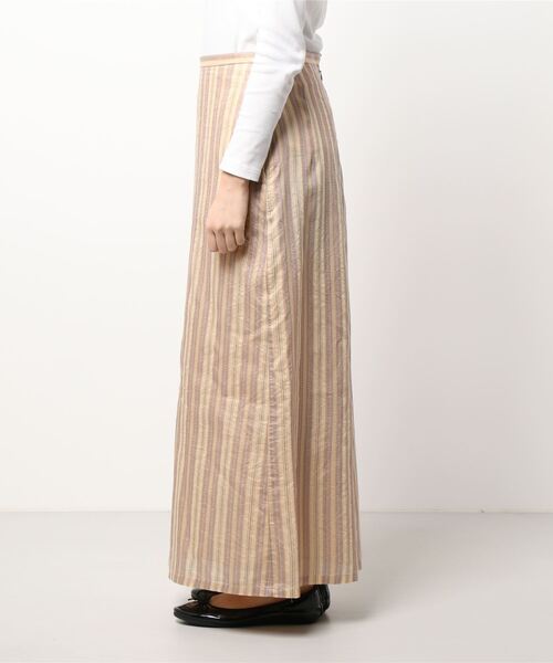 nitca（ニトカ）の「.._*◇マルチストライプストレートスカート（スカート・レディース・ベージュ/ブラウン・FREE）」の4枚目の写真
