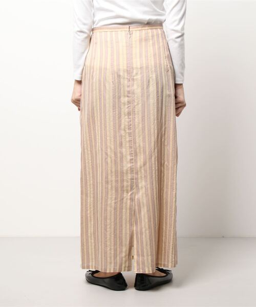 nitca（ニトカ）の「.._*◇マルチストライプストレートスカート（スカート・レディース・ベージュ/ブラウン・FREE）」の3枚目の写真