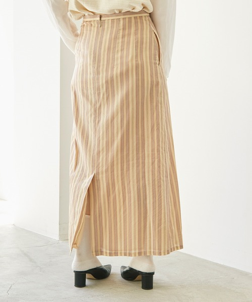 nitca（ニトカ）の「.._*◇マルチストライプストレートスカート（スカート・レディース・ベージュ/ブラウン・FREE）」の11枚目の写真