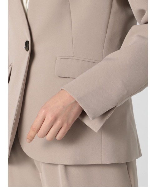 m.f.editorial（エムエフエディトリアル）の「エムエフエディトリアルレディース/m.f.editorial：Women ダブルクロス Vカラージャケット＋パンツ ビジネスセットアップスーツ（スーツセット・レディース・ベージュ・MEDIUM/S/LARGE/X-LARGE）」の7枚目の写真