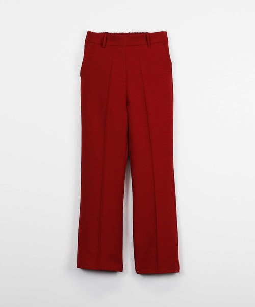 HONEYSUCKLE ROSE（ハニーサックルローズ）の「【HONEYSUCKLE ROSE】フレアカラーイージーパンツ（スラックス・レディース・レッド/オレンジ/グリーン/オフホワイト/ブラック・L/M）」の4枚目の写真