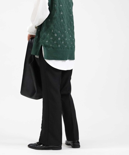 HONEYSUCKLE ROSE（ハニーサックルローズ）の「【HONEYSUCKLE ROSE】フレアカラーイージーパンツ（スラックス・レディース・レッド/オレンジ/グリーン/オフホワイト/ブラック・L/M）」の16枚目の写真