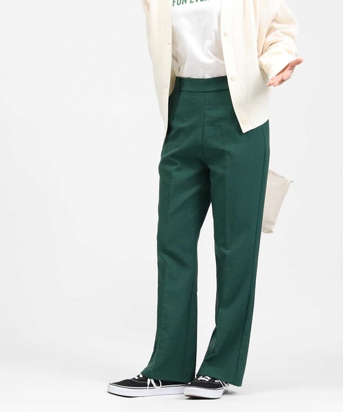 HONEYSUCKLE ROSE（ハニーサックルローズ）の「【HONEYSUCKLE ROSE】フレアカラーイージーパンツ（スラックス・レディース・レッド/オレンジ/グリーン/オフホワイト/ブラック・L/M）」の18枚目の写真