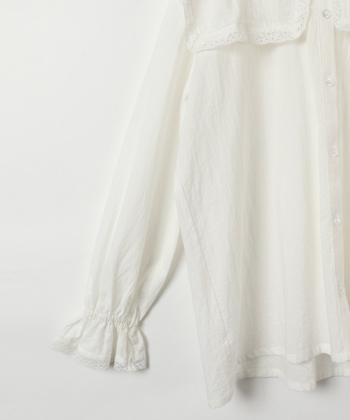 GLOBAL WORK(グローバルワーク)の「【AND YUA ANY】BIGエリレースブラウス/216703(シャツ/ブラウス・キッズ・ホワイト/ブラック/パープル系その他2・150cm/160cm)」の15枚目の写真