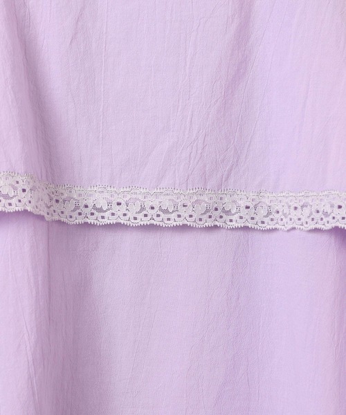 GLOBAL WORK(グローバルワーク)の「【AND YUA ANY】BIGエリレースブラウス/216703(シャツ/ブラウス・キッズ・ホワイト/ブラック/パープル系その他2・150cm/160cm)」の7枚目の写真