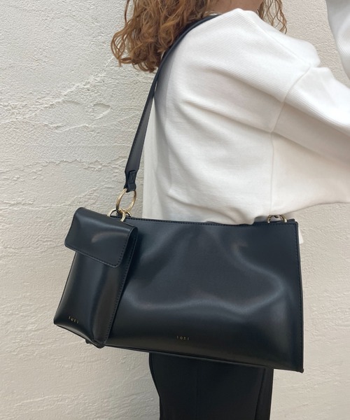 loti（ロティ）の「WEB限定 loti ワイドハンドルミニBAG（ハンドバッグ・レディース・ブラウン/ブラック・ONE SIZE）」の3枚目の写真