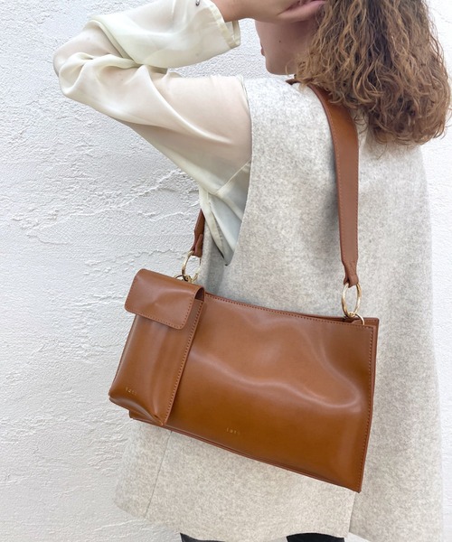 loti（ロティ）の「WEB限定 loti ワイドハンドルミニBAG（ハンドバッグ・レディース・ブラウン/ブラック・ONE SIZE）」の4枚目の写真