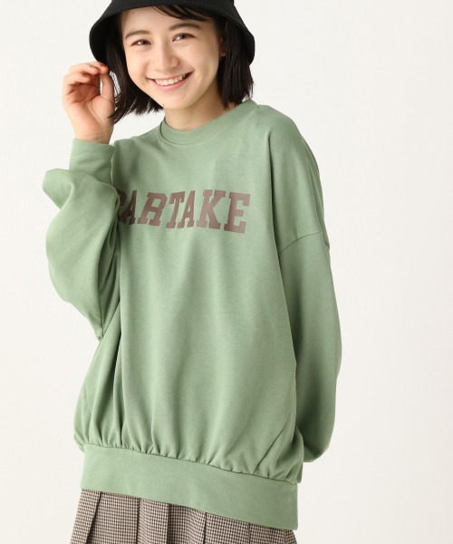 repipi armario(レピピ アルマリオ)の「アソートカレッジロゴプルオーバー(スウェット・キッズ・グリーン/グレー/ライトピンク/チャコールグレー/アイボリー・MEDIUM/SMALL/LARGE)」の4枚目の写真