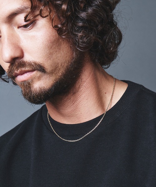 K18 GOLD CUT AZUKI CHAIN NECKLACE(L) 45cm 18金 カット アズキチェーン ネックレス（太）（ネックレス）｜Magine（マージン）