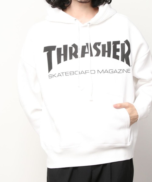 THRASHER(スラッシャー)の「【THRASHER/スラッシャー】MAG LOGO HOODIE/ブランドロゴ プルパーカー(パーカー・メンズ・ブラック/ホワイト・L/M/XL)」の9枚目の写真