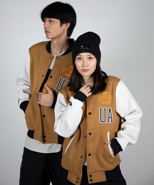 UNDER ARMOUR(アンダーアーマー)の「UAオリジネイター レターマン(トレーニング/メンズ)(スウェット・メンズ・ブラウン・M/XXL/L/S/XL/3XL)」の5枚目の写真