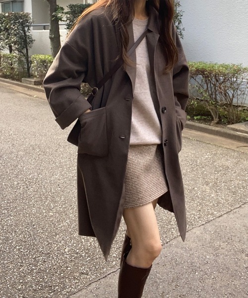 LAUIR（ラウアー）の「モヘアタッチラグランニット（ニット/セーター・レディース・ベージュ/オフホワイト/ブルー/チャコール/ブラック/ピンク・FREE）」の21枚目の写真