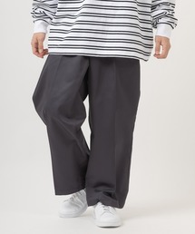ノータックワイドチノパンツ/ワークパンツ/スケーターパンツ/シェフパンツ