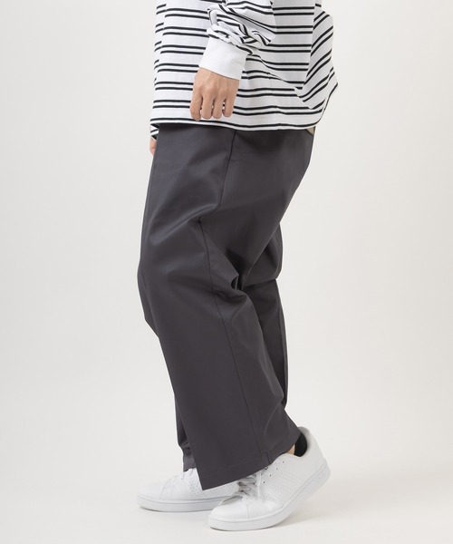 SlashDate（スラッシュデイト）の「ノータックワイドチノパンツ/ワークパンツ/スケーターパンツ/シェフパンツ（チノパンツ・メンズ・チャコールグレー/ブラック/ベージュ・M/L）」の7枚目の写真