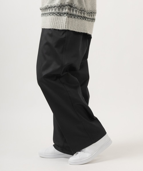 SlashDate（スラッシュデイト）の「ノータックワイドチノパンツ/ワークパンツ/スケーターパンツ/シェフパンツ（チノパンツ・メンズ・チャコールグレー/ブラック/ベージュ・M/L）」の4枚目の写真