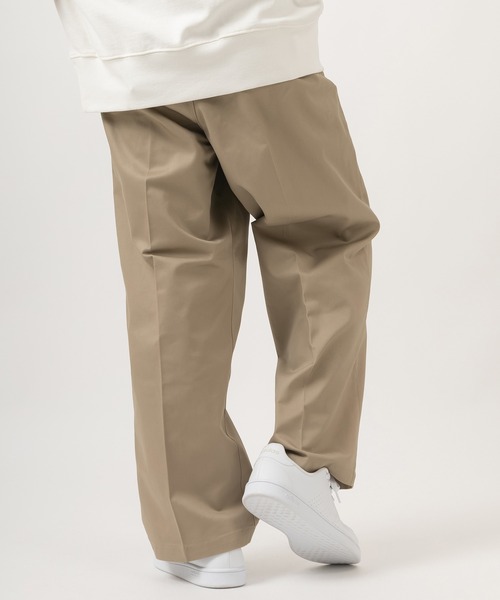 SlashDate（スラッシュデイト）の「ノータックワイドチノパンツ/ワークパンツ/スケーターパンツ/シェフパンツ（チノパンツ・メンズ・チャコールグレー/ブラック/ベージュ・M/L）」の10枚目の写真