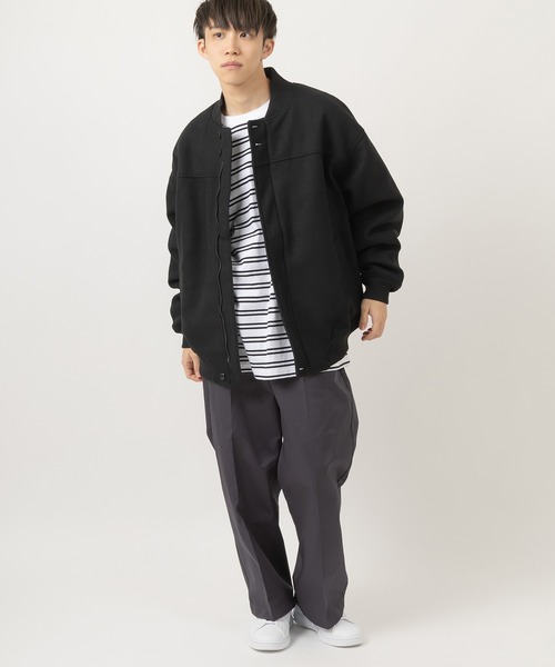 SlashDate（スラッシュデイト）の「ノータックワイドチノパンツ/ワークパンツ/スケーターパンツ/シェフパンツ（チノパンツ・メンズ・チャコールグレー/ブラック/ベージュ・M/L）」の9枚目の写真