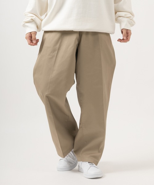 SlashDate（スラッシュデイト）の「ノータックワイドチノパンツ/ワークパンツ/スケーターパンツ/シェフパンツ（チノパンツ・メンズ・チャコールグレー/ブラック/ベージュ・M/L）」の12枚目の写真