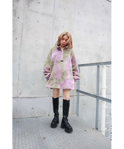 FIG&VIPER(フィグアンドバイパー)の「タイダイ ボアZIP BIG PO(その他トップス・レディース・グレー/パープル・FREE)」の16枚目の写真