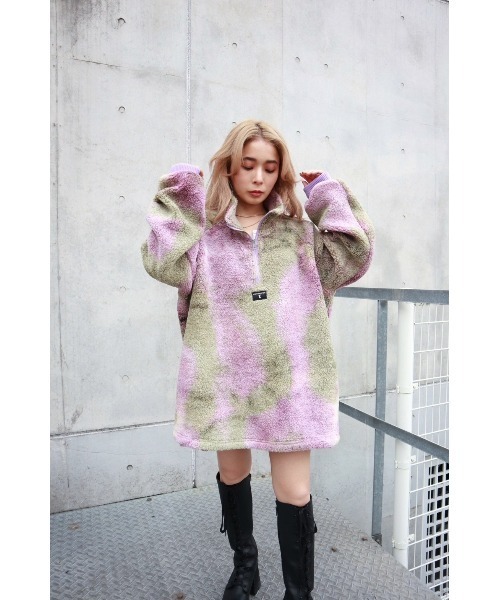 FIG&VIPER(フィグアンドバイパー)の「タイダイ ボアZIP BIG PO(その他トップス・レディース・グレー/パープル・FREE)」の11枚目の写真