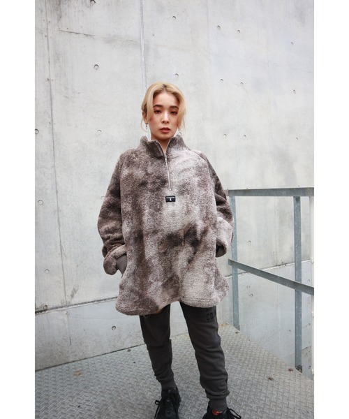 FIG&VIPER(フィグアンドバイパー)の「タイダイ ボアZIP BIG PO(その他トップス・レディース・グレー/パープル・FREE)」の9枚目の写真