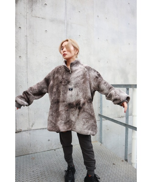 FIG&VIPER(フィグアンドバイパー)の「タイダイ ボアZIP BIG PO(その他トップス・レディース・グレー/パープル・FREE)」の7枚目の写真